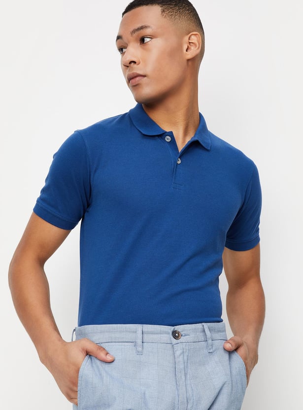 Men Slim Fit Polo T-shirt