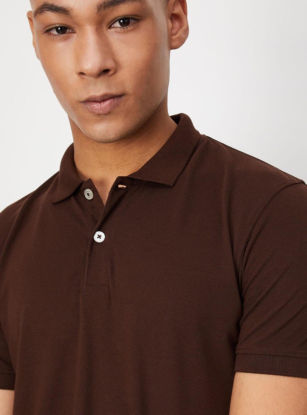 Men Slim Fit Polo T-shirt
