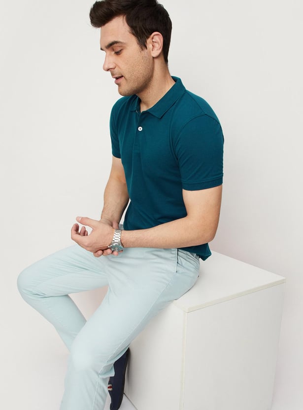 Men Slim Fit Polo T-shirt
