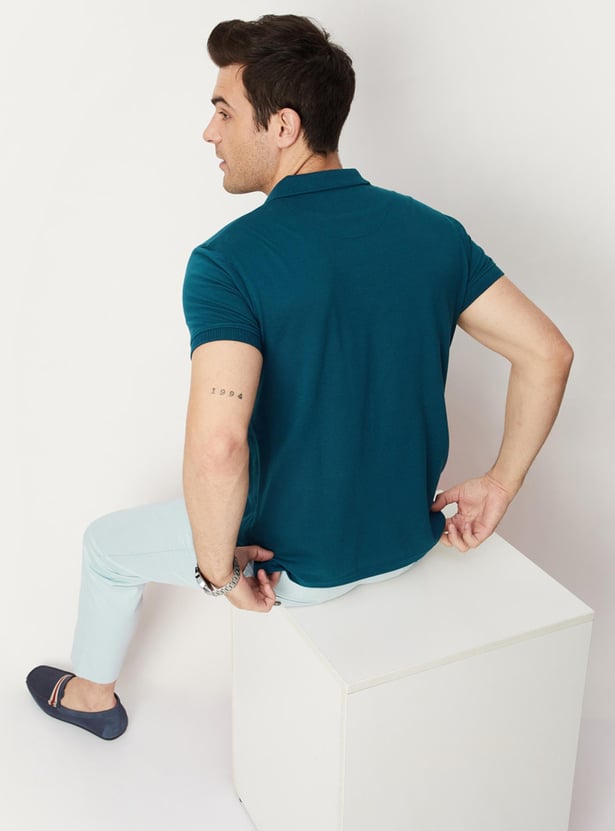Men Slim Fit Polo T-shirt
