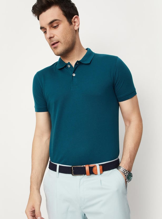 Men Slim Fit Polo T-shirt