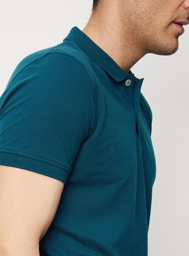 Men Slim Fit Polo T-shirt
