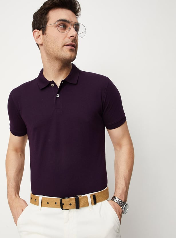 Men Slim Fit Polo T-shirt