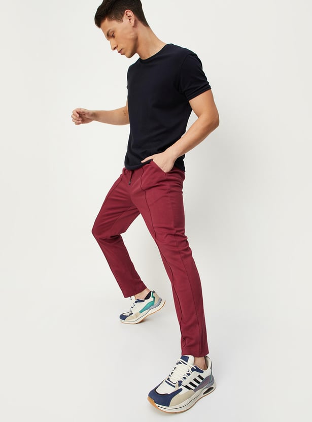 Men Solid Athleisure Track Pants