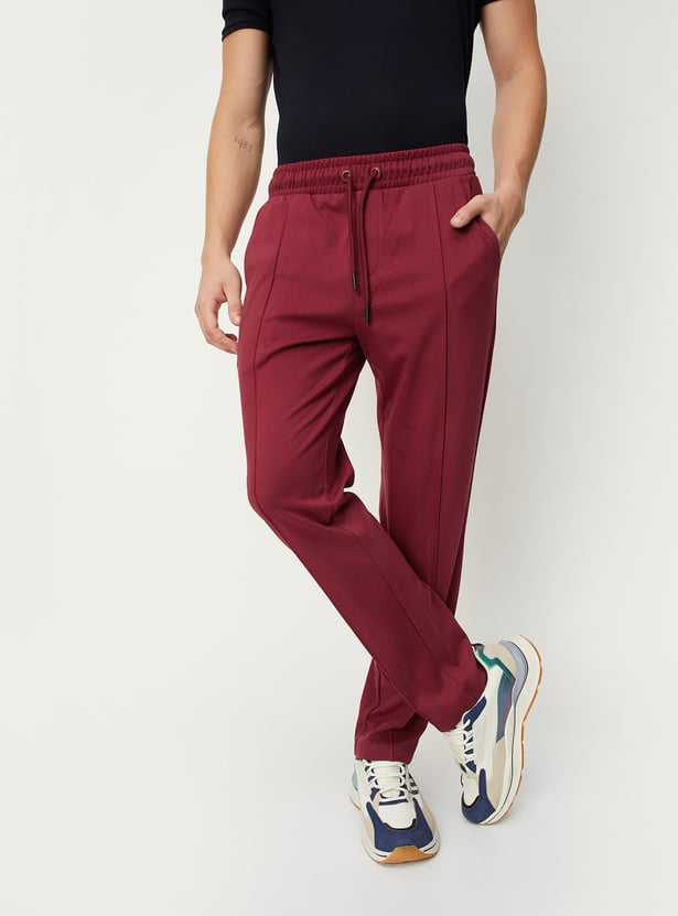 Men Solid Athleisure Track Pants