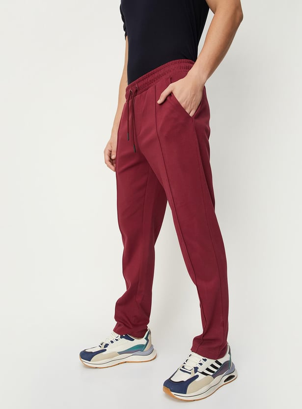 Men Solid Athleisure Track Pants