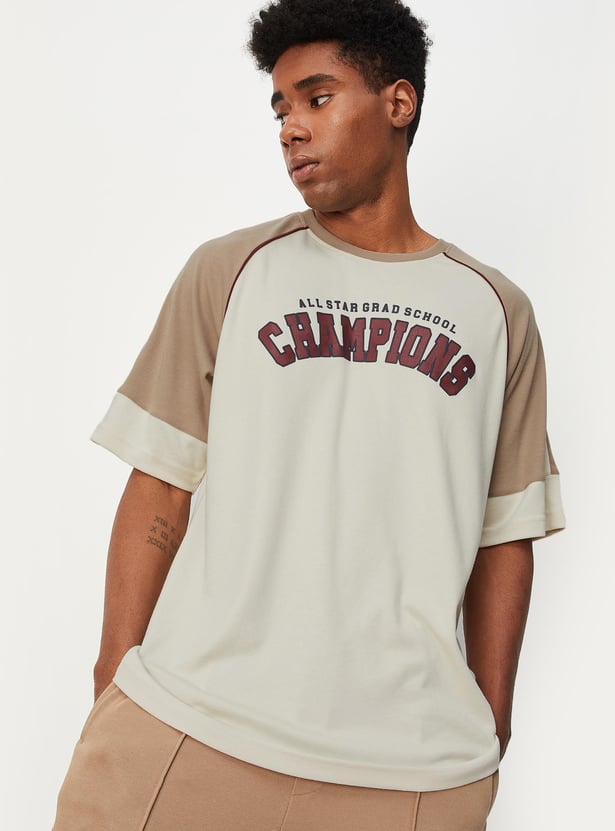 Men Oversized Raglan Sleeve T-shirt