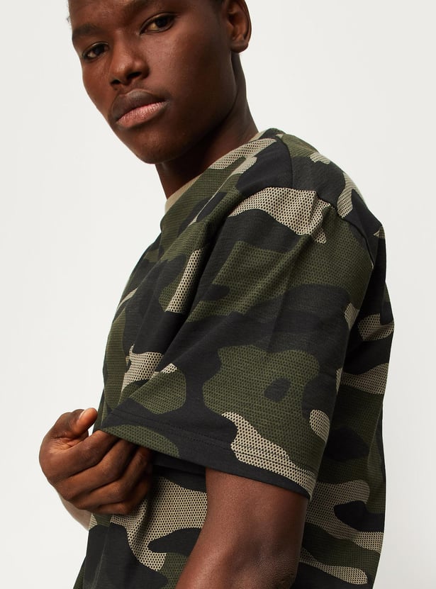 Men Camouflage Oversized T-shirt