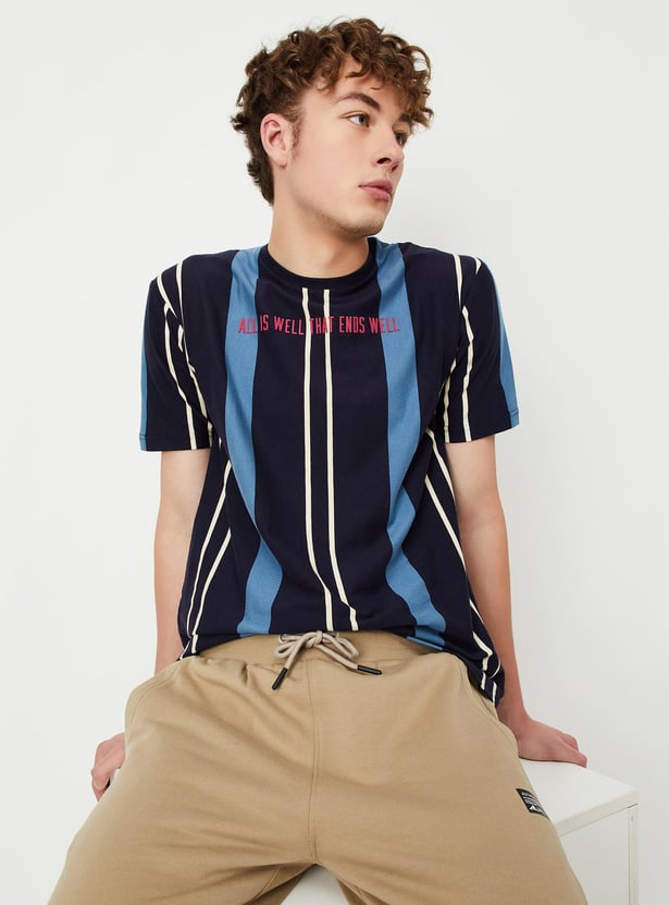 Men Striped Slim Fit T-shirt