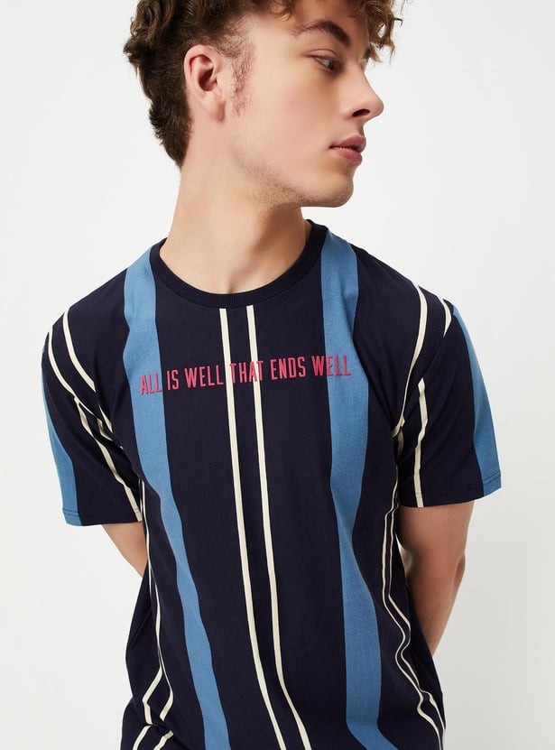Men Striped Slim Fit T-shirt