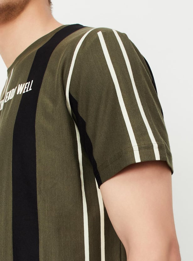 Men Striped Slim Fit T-shirt