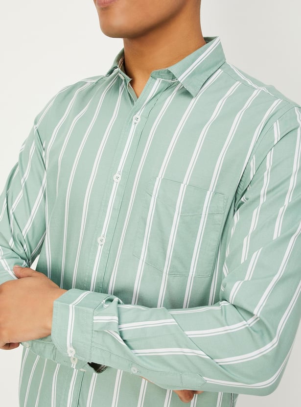 Men Striped Slim Fit Casual Shirt