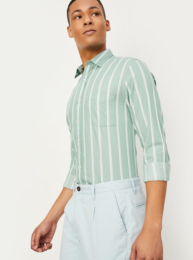 Men Striped Slim Fit Casual Shirt