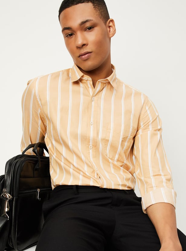 Men Striped Slim Fit Casual Shirt