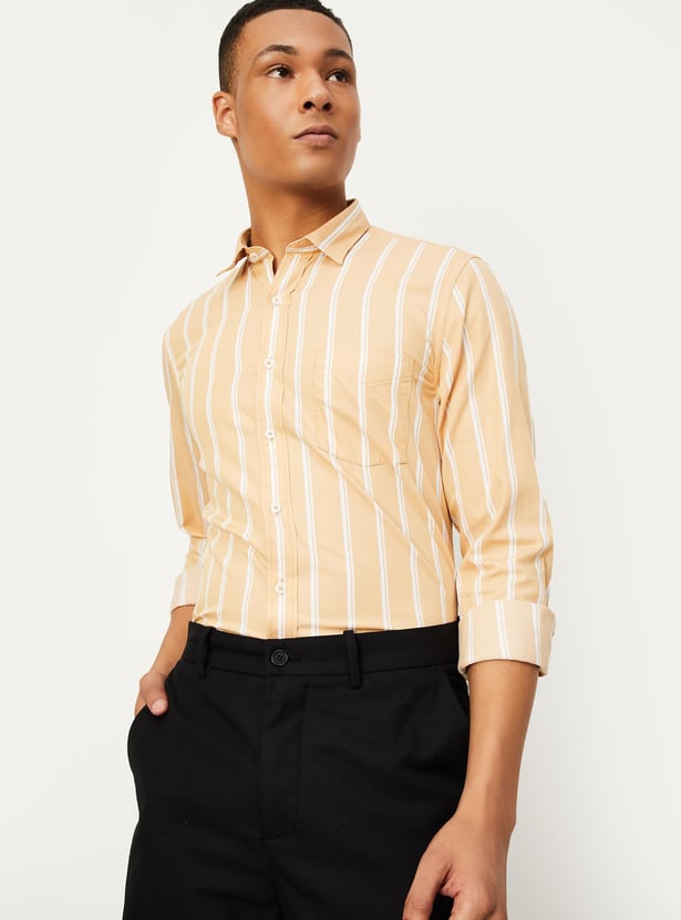 Men Striped Slim Fit Casual Shirt