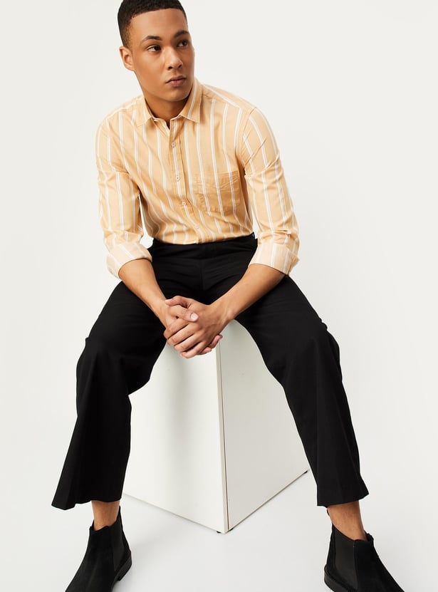 Men Striped Slim Fit Casual Shirt
