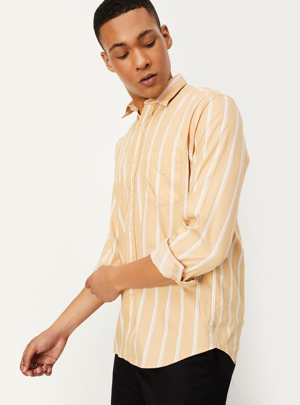 Men Striped Slim Fit Casual Shirt