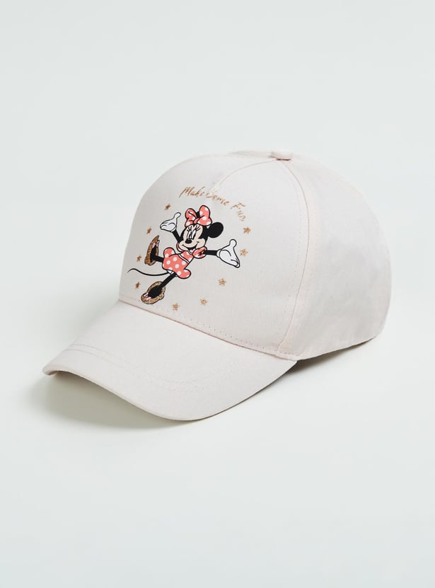 Girls Minnie Mouse Printed Baseball Cap