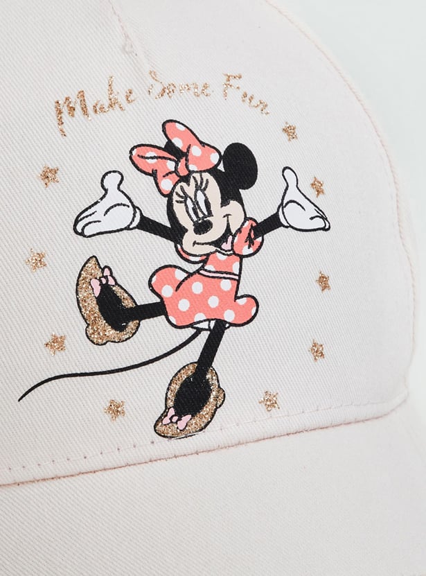 Girls Minnie Mouse Printed Baseball Cap