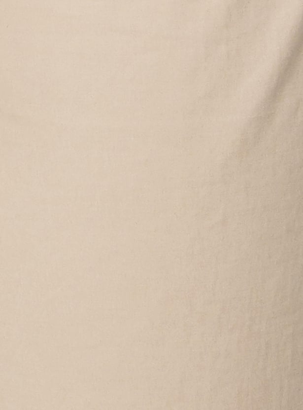Women Paperbag Waist Crop Trousers