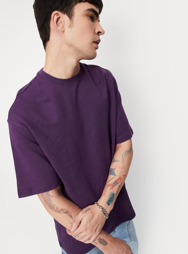 Men Solid Oversized T-shirt