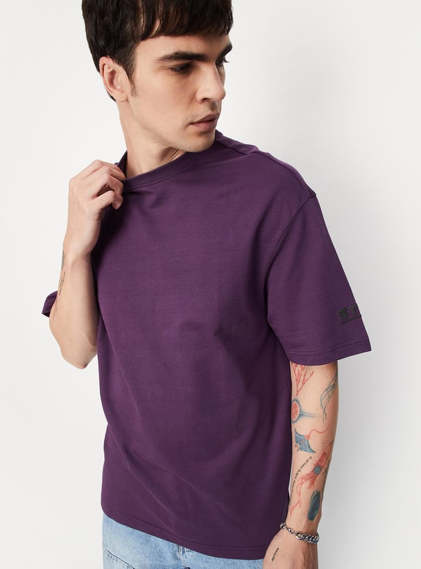 Men Solid Oversized T-shirt