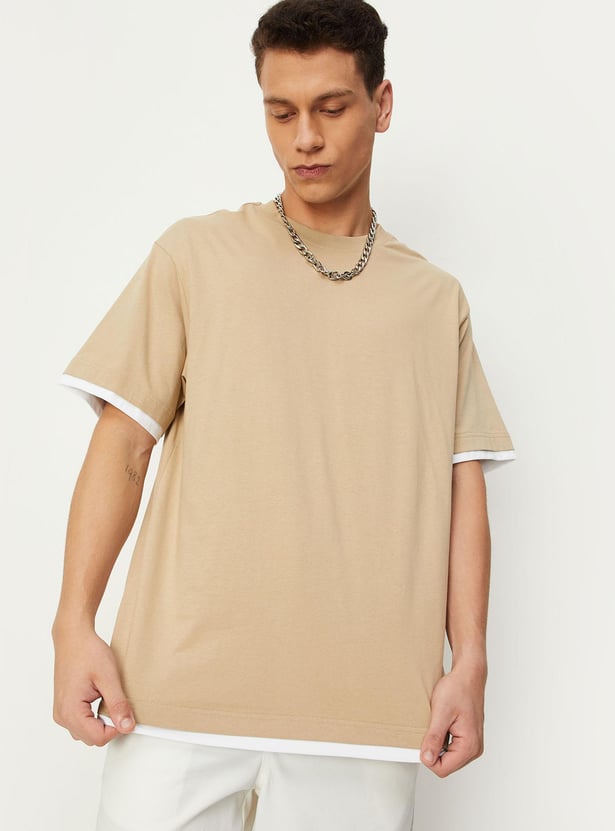 Men Solid Oversized T-shirt