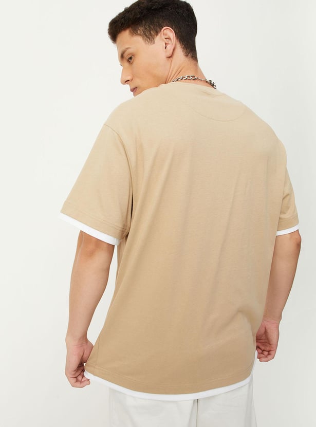 Men Solid Oversized T-shirt