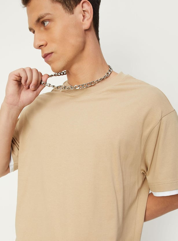 Men Solid Oversized T-shirt