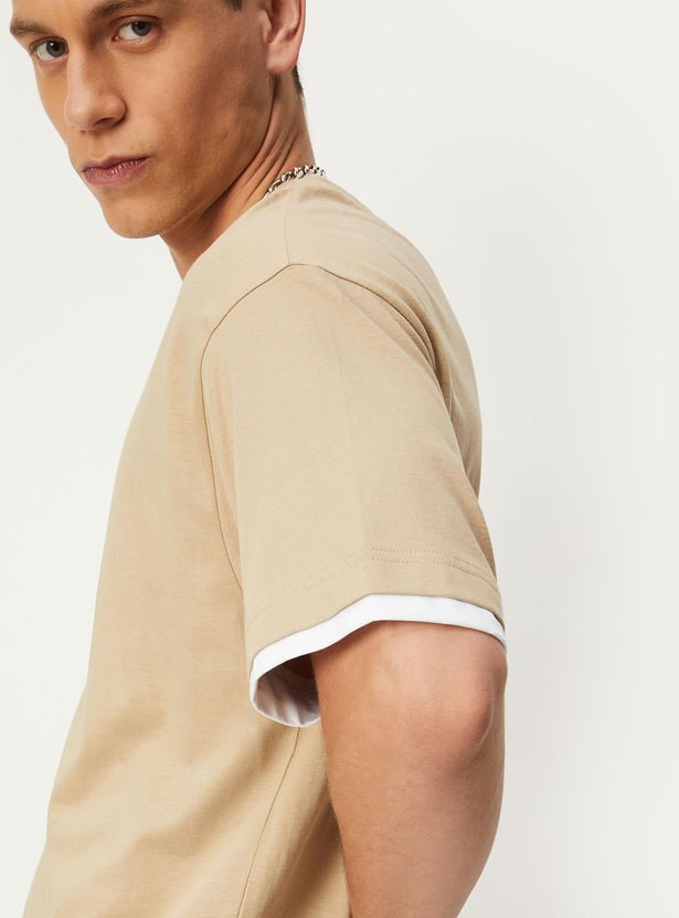 Men Solid Oversized T-shirt