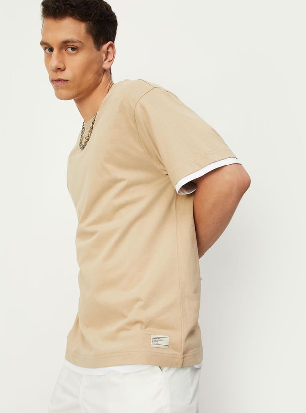 Men Solid Oversized T-shirt