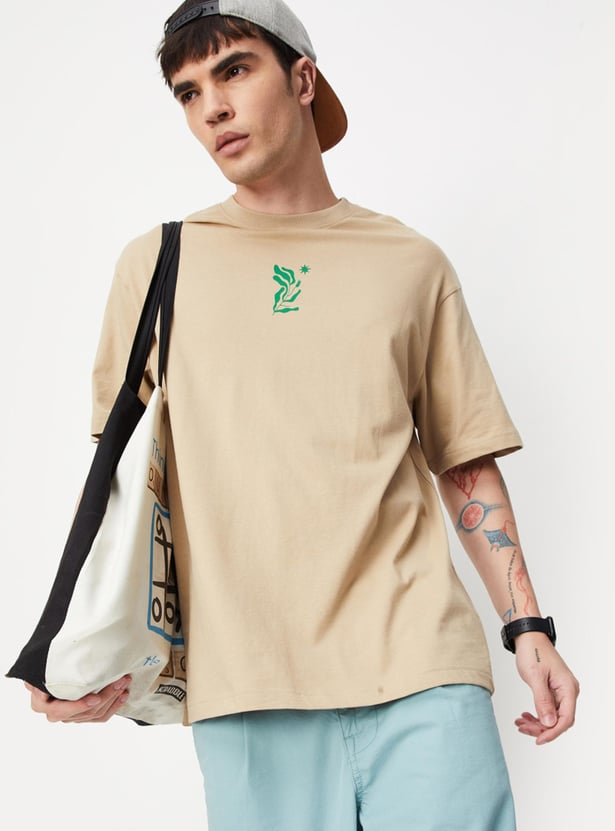 Men Back Printed Oversized T-shirt