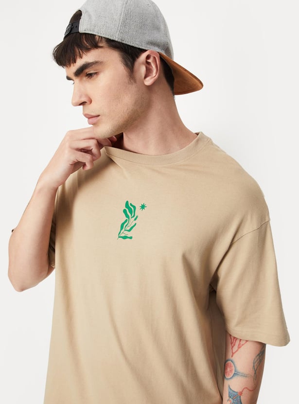 Men Back Printed Oversized T-shirt