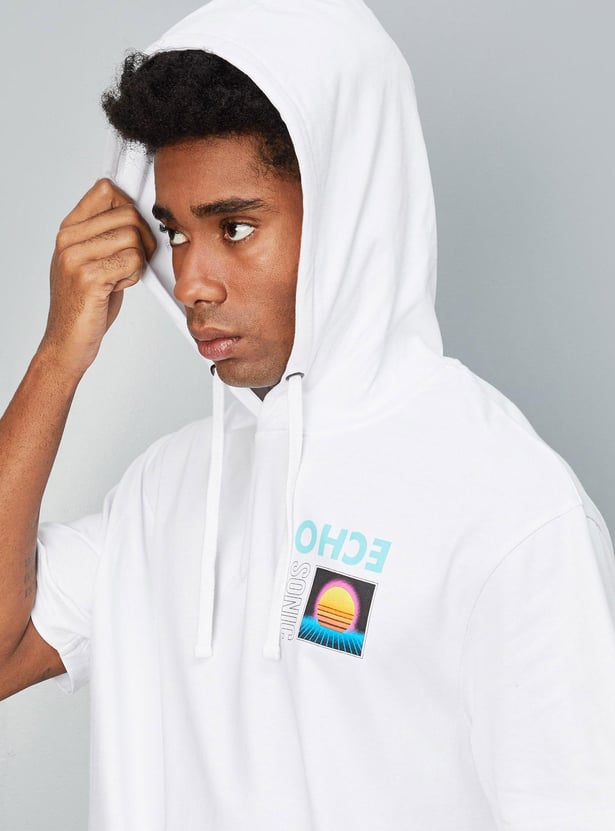 Men Oversized Graphic Hoodie