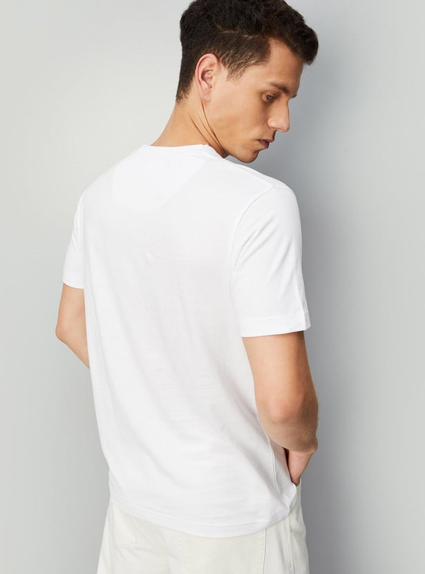 Men NASA Printed Slim Fit T-shirt