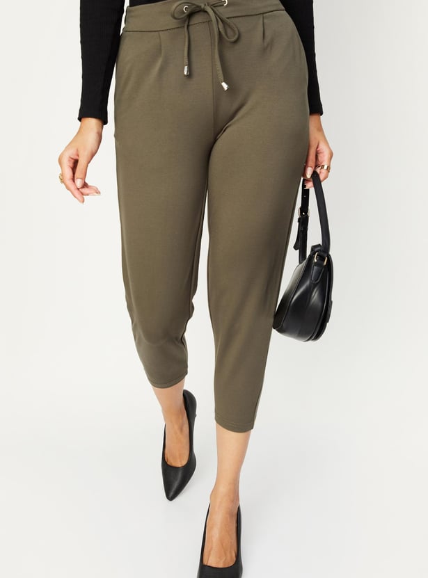 Women Solid Knit Pants