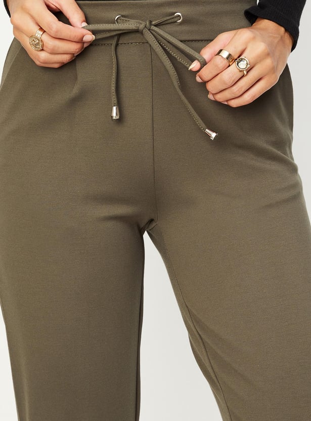 Women Solid Knit Pants
