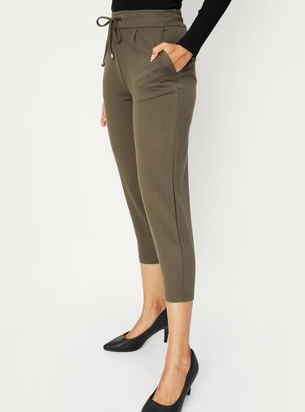 Women Solid Knit Pants