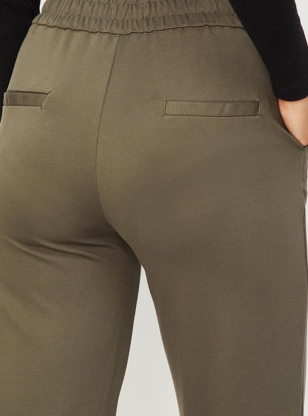 Women Solid Knit Pants