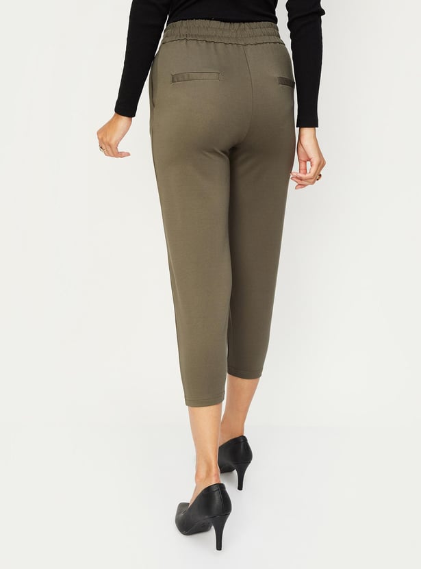 Women Solid Knit Pants