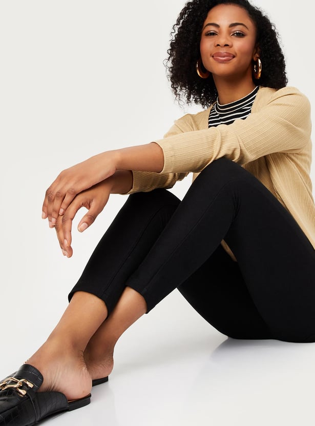 Women Skinny Fit Knit Jeggings