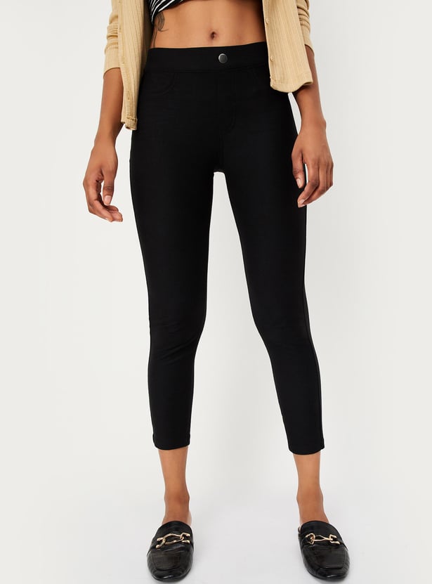 Women Skinny Fit Knit Jeggings