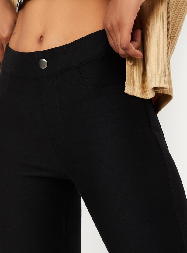 Women Skinny Fit Knit Jeggings
