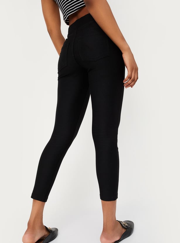 Women Skinny Fit Knit Jeggings