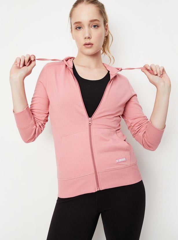 Buy Women Solid Zip-Through Hoodie Online at just Rs. 799.0 ...