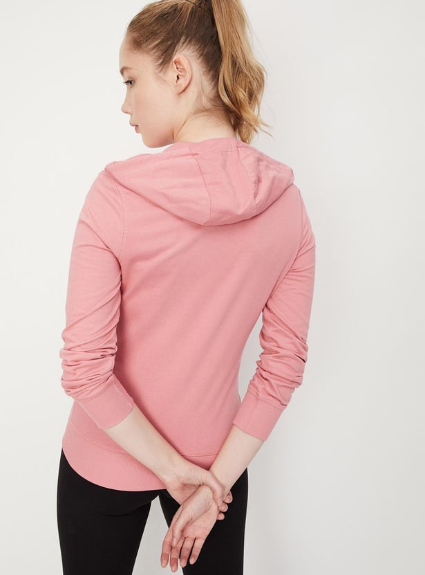 Buy Women Solid Zip-Through Hoodie Online at just Rs. 799.0 ...