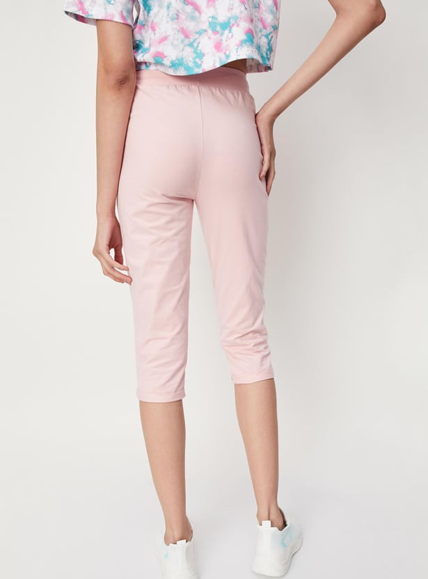 Women Printed Athleisure Sports Capris