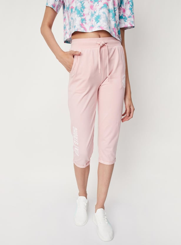 Women Printed Athleisure Sports Capris