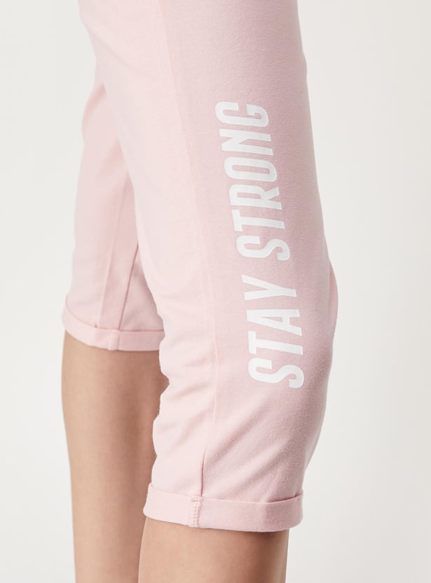 Women Printed Athleisure Sports Capris