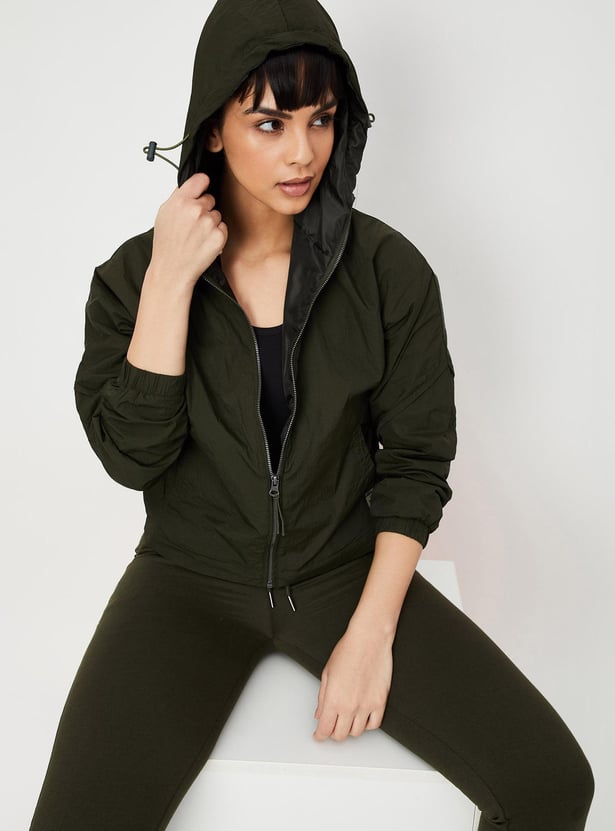 Women Hooded Sporty Jacket